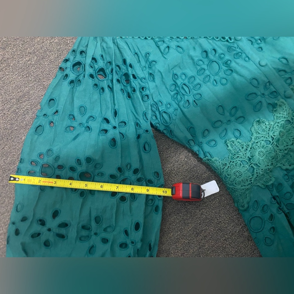 Karen Millen Teal Embroidered Long Sleeve Dress - Picture 7 of 9